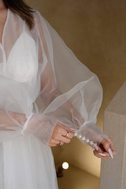 Mila Organza Bridal Robe