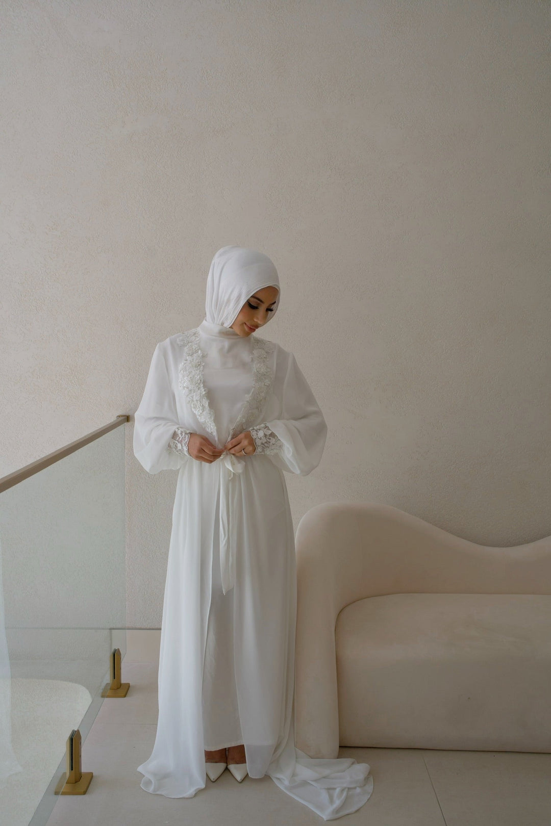 Saleha Bridal Lace Robe