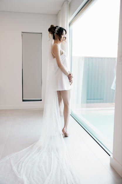 Sheer Pearl Tulle Veil