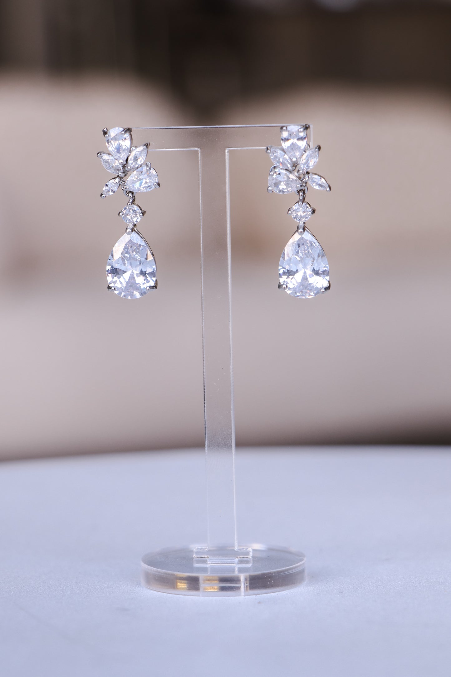 Elegant Posy earrings with shimmering crystal accents