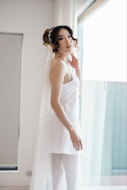 Sheer Pearl Tulle Veil