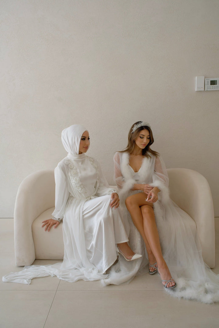 Rayhana Bridal Fur Tulle Robe