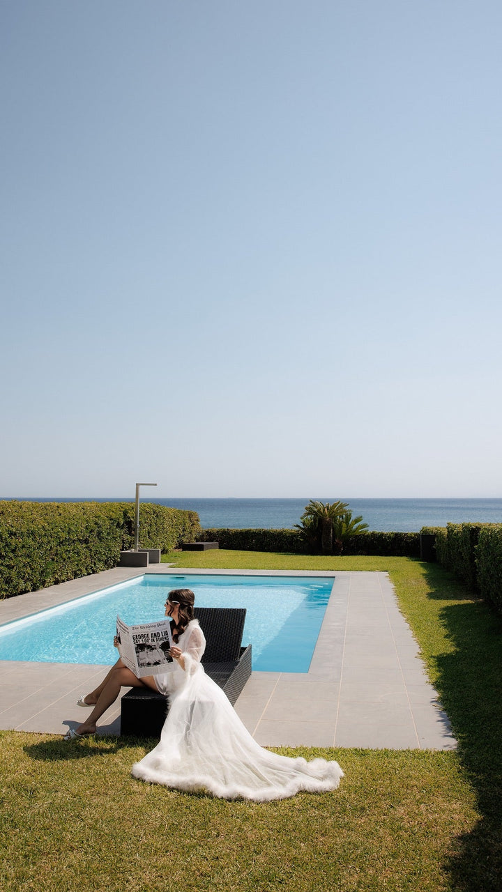 Rayhana Bridal Fur Tulle Robe