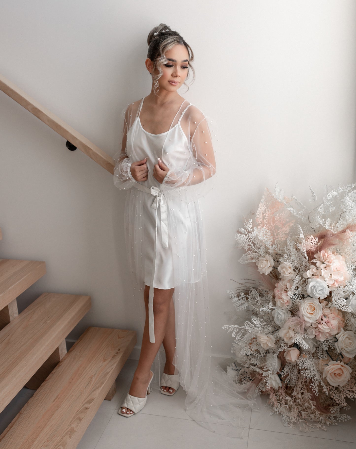 Pearl Tulle Robe